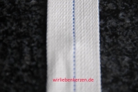 Lampendocht aus 100% Baumwolle 35 mm Breite hart