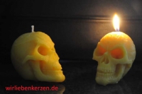 Designkerze Totenkopf