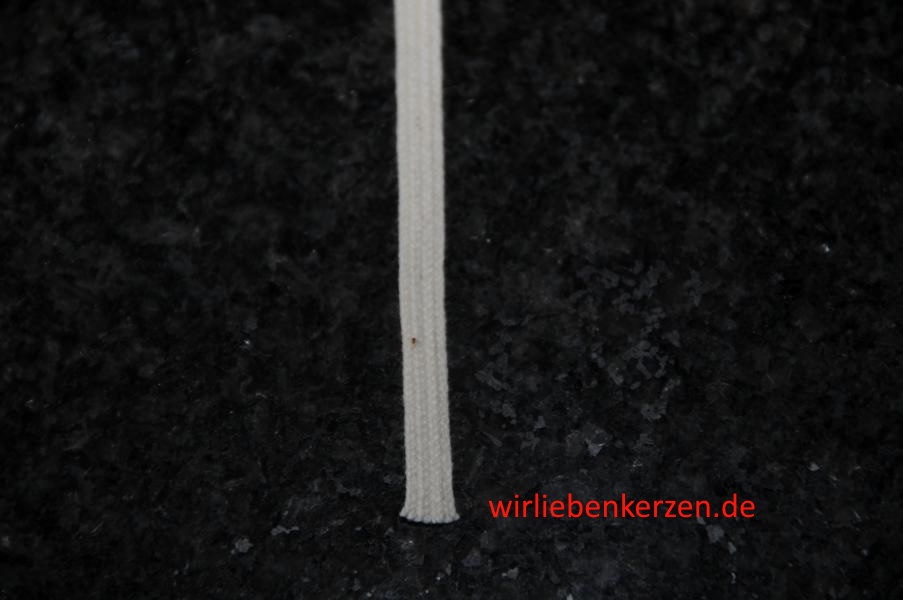 Lampendocht aus 100% Baumwolle ( Litze ) 6 mm Breite
