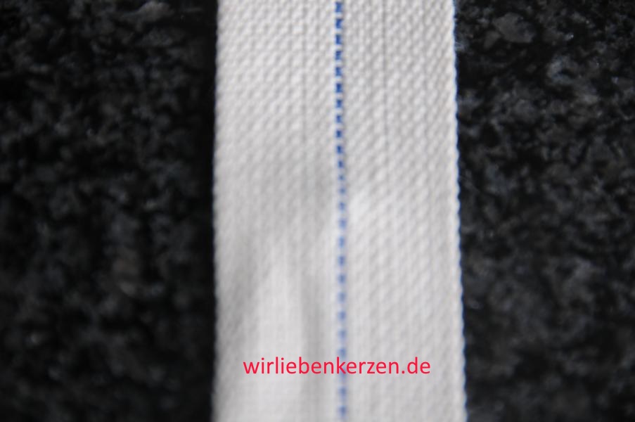 Lampendocht aus 100% Baumwolle 35 mm Breite hart