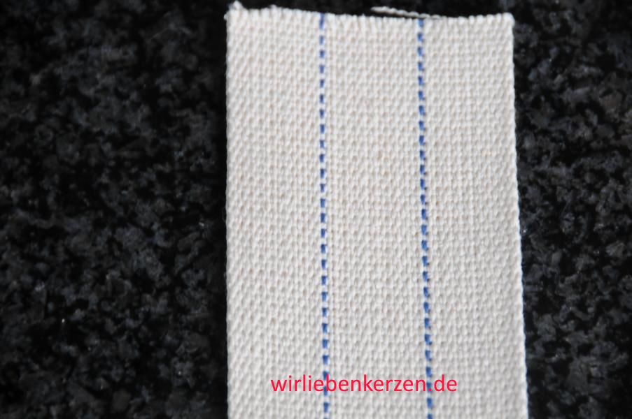 Lampendocht aus 100% Baumwolle 55 mm Breite hart