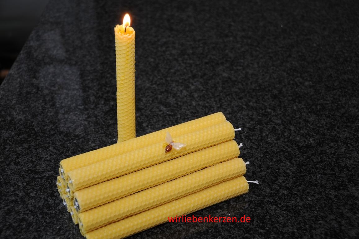Tafel-Leuchter Kerzen 100% Bienenwachs Stckpreis