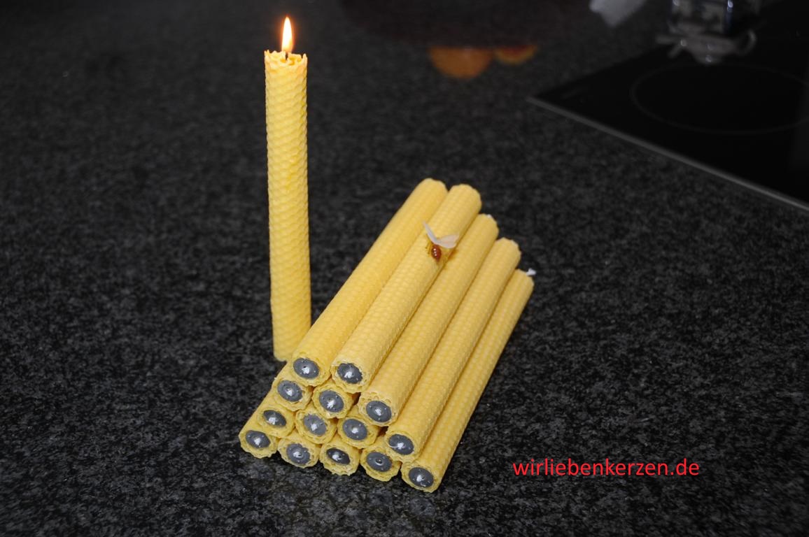 Tafel-Leuchter Kerzen 100% Bienenwachs Stckpreis