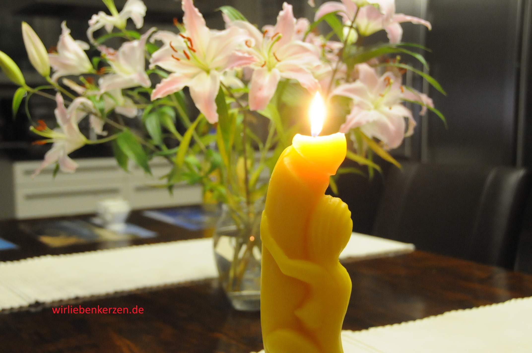 Designkerze Phallus mit Frau