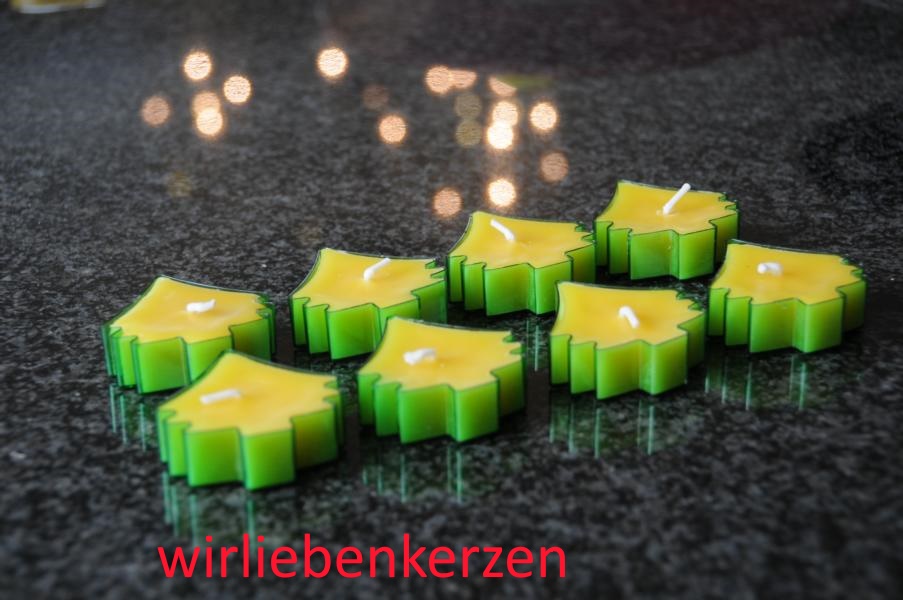 Teelicht Baum in transparenter Kunststoffh�lle Gr�n