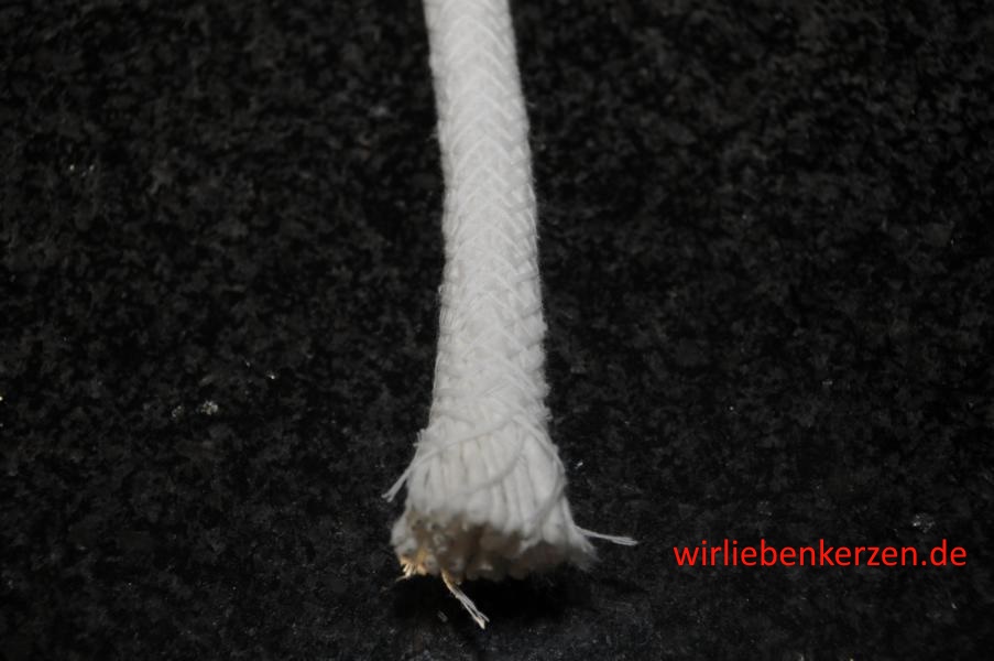 15 mm Lampendocht aus 100% Baumwolle