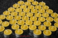 50 Teelichte 100% Bienenwachs goldfarbene Aluhllen
